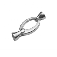 925 argent haute qualité 10mm en vrac Bracelet en cuir fermoir chaîne diamant connecteur fabrication de bijoux collier de perles fermoirs à ressort