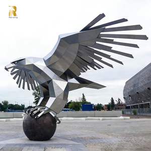 Statua di <span class=keywords><strong>Aquila</strong></span> in Acciaio Inossidabile con Design Astratto di Grandi Dimensioni RELONG per Piazze Commerciali all'Aperto - Product Image 2