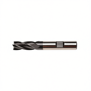 Fresa de extremo HSS-Co con recubrimiento de TiAlN, helicoidal de 30 grados, 4 filos, vástago Weldon para acabado - Product Image 2