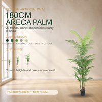 Künstliche Areca-Palme mit Mehrfachstamm im Topf für Innenraumdekoration Realistische Künstliche Grünpflanze