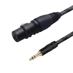 Factory OEM Logo XLR to 3.5mm Cable 1/8 inch Stereo Microphone Cable Aux 3.5mm TRS to XLR Female Cables