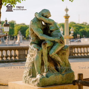 Antiguo fundido famoso artista trabajo Rodin el beso <span class=keywords><strong>escultura</strong></span> <span class=keywords><strong>de</strong></span> bronce - Product Image 5