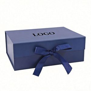 Matte Black Rigid Paper Magnetic Premium Gift <b>Boxes</b> With Handle Packaging for <b>Clothes</b> Custom Luxury Folding Clothing Box - Product Image 1
