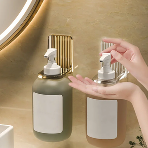 Wholesale <b>Shower</b> Gel Bottle Bathroom Rack Adjustable Shampoo Hanger <b>Hooks</b> No Drill Wall Mounted Universal Soap Dispenser Holders - Product Image 1