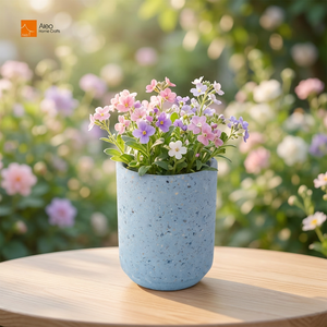 Vasi da fiori di forma rotonda all'ingrosso <span class=keywords><strong>vaso</strong></span> decorativo da giardino <span class=keywords><strong>vaso</strong></span> di <span class=keywords><strong>cemento</strong></span> Terrazzo di <span class=keywords><strong>cemento</strong></span> portacandele vasi piante <span class=keywords><strong>vaso</strong></span> - Product Image 5