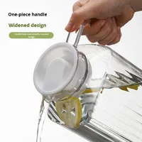 Pot à eau en plastique PC acrylique écologique au design moderne, résistant aux hautes/basses températures, pour boissons et jus, idéal pour restaurants et bars