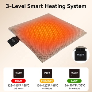 Cojín Calefactor Portátil de Nano Carbono de 45x45cm, Funda Lavable Extraíble, Alimentado por Batería USB, para Hogar, Oficina y Exteriores - Product Image 2