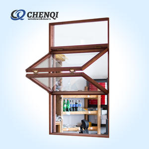 Fenêtre à guillotine simple en aluminium avec verre trempé insonorisé pour bar à domicile - Product Image 1