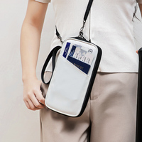 Portefeuille de voyage anti-RFID avec logo personnalisé, porte-passeport, organiseur de documents pour cartes de crédit, cartes d'identité et billets