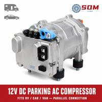 Climatiseur de Voiture/Camping-Car à Montage Parallèle Som, Conversion 12V/24V, Compresseur Électrique à Inverter 650W-850W, Capacité de Refroidissement 2200W, Nouveau
