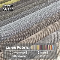 Tissu d'ameublement léger effet lin, respirant, 100 % polyester teint en fil, enduit PA, design de mode chinois
