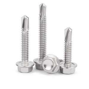 Tornillos Autoperforantes de Acero Inoxidable con Recubrimiento de Zinc GR5, Cabeza de Arco, Rosca Estándar, Fijaciones para Metal y Madera - Product Image 3