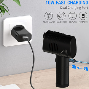 Souffleur d'air portable sans fil noir, nettoyeur électrique portatif pour clavier et moniteur - Product Image 4