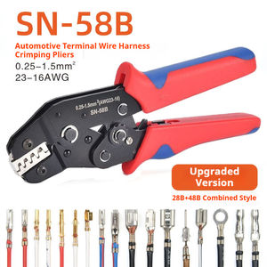 Kit d'outils de serrage <span class=keywords><strong>pour</strong></span> câblage SN-58B avec bornes <span class=keywords><strong>à</strong></span> ressort <span class=keywords><strong>à</strong></span> roue dentée, en acier <span class=keywords><strong>à</strong></span> haute teneur en carbone, <span class=keywords><strong>à</strong></span> sertissage <span class=keywords><strong>à</strong></span> froid, avec vis de serrage et étui souple, 6 pièces - Product Image 5