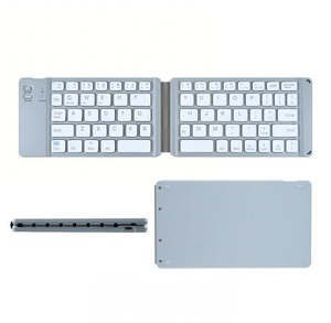 Teclado Inalámbrico Plegable Qwerty Mini Portátil Ligero Recargable para iPad, Teléfono, Tableta, Viajes, Negocios, Teclado BT Delgado - Product Image 1