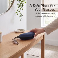 Étui à lunettes personnalisé en EVA, coque semi-rigide, fermeture éclair, boîte à lunettes de soleil portable, crochet de transport, pochette de rangement pour lunettes