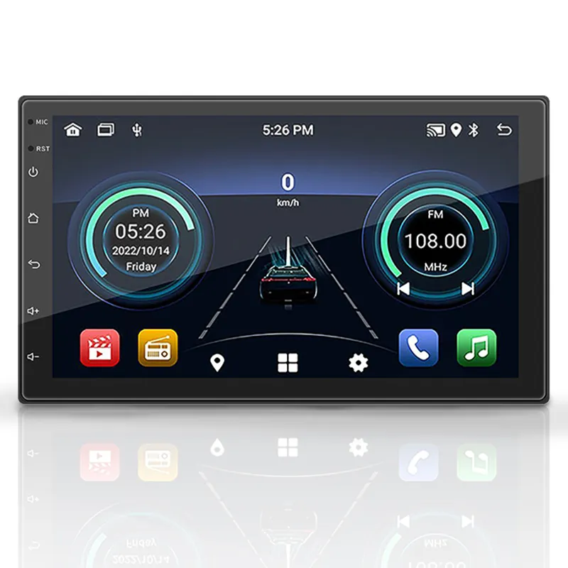 Ihuella AndroidカーDVDプレーヤー全モデルユニバーサルカービデオwifi4G2 DINカーラジオFM日産VWプジョーホンダ起亜