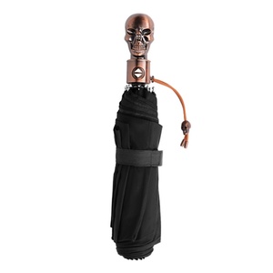 Men Business Skull Large Auto Open Close Folding <b>Umbrella</b> Anti UV Sun Rain Protection Travel Ready <b>Umbrella</b> - Product Image 5