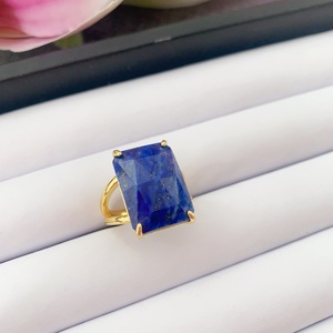 LS-B5657 di alta qualità in oro anello da dito per donna uomo natura amazonite lapis anello di pietre preziose moda <span class=keywords><strong>gioielli</strong></span> anelli nuovi alla moda - Product Image 4