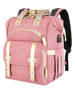 Échantillon gratuit Fabricant Sac à dos de voyage pour bébé nouveau-né en cuir PU vegan tendance personnalisé Sac à langer avec plusieurs poches - Product Image 3