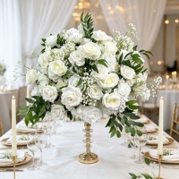 Boule de fleurs artificielles en soie réaliste DKB, centre de table de mariage, taille et couleur personnalisables pour la décoration de la maison et de l'hôtel