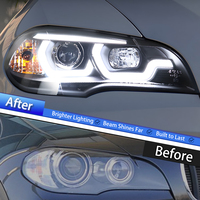 Ensemble de phares LED KGKB pour BMW X5 E70 30i 35i 40i 2007-2013, mise à niveau style Spoon, projecteur Bi-LED, direct usine, Plug & Play