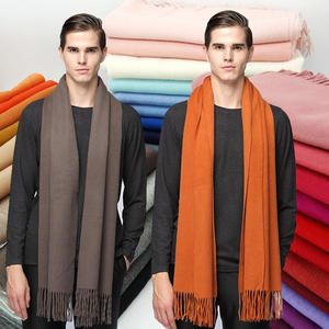 カスタムロゴレディースピュア100% カシミアスカーフストールデザイナー女性女性用高級男性ネックウォーマーショールカシミアスカーフ - Product Image 1