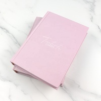 Couverture de journal intime en lin mignon personnalisé rose écriture couverture rigide A5 Journal cahier Journal impression planificateur quotidien
