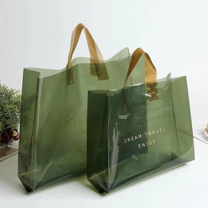 Trasparente su misura grande <span class=keywords><strong>regalo</strong></span> sacchetti di imballaggio con manico sacchetti di spesa riutilizzabili pieghevole per lo Shopping - Product Image 1