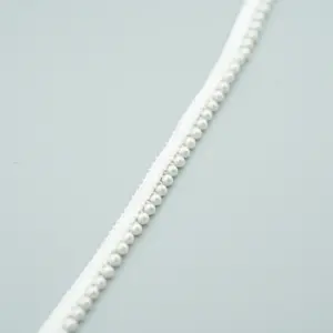 Handmade Bead Lace Trim 4mm Pearl Traditional Clothing Accessories