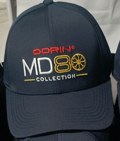 Topi Baseball 6 Panel Biru Dongker Kustom, Cepat Kering, Bordir Laser Berlubang, untuk Olahraga Luar Ruangan