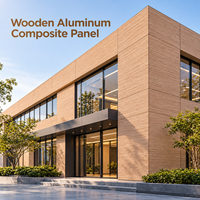 Panneau composite en aluminium à grain de teck de 4 mm, revêtement PVDF, panneau ACM pour la décoration murale extérieure