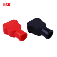 Terminales de Batería Rojos y Negros, Cubiertas de PVC para Terminales de Coche, Fundas Protectoras para Terminales de Batería