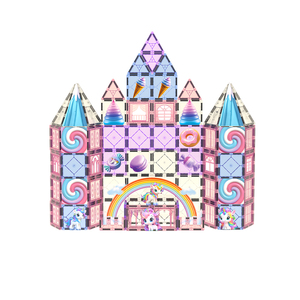 Ensemble <span class=keywords><strong>de</strong></span> jouets éducatifs 3D STEM tendance 2026, blocs <span class=keywords><strong>de</strong></span> <span class=keywords><strong>construction</strong></span> magnétiques magiques, tuiles magnétiques pour enfants, ensemble licorne - Product Image 3