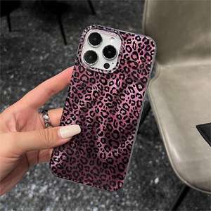 Coque pour iPhone 17 Pro Max, motif léopard aurore violette, avec grandes découpes, protection intégrale anti-chute - Product Image 2