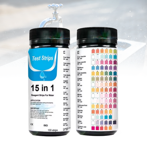 뜨거운 판매 물 경도 테스트 스트립 테스트 기기 물 테스트 15 음용을위한 다 변수 - Product Image 1