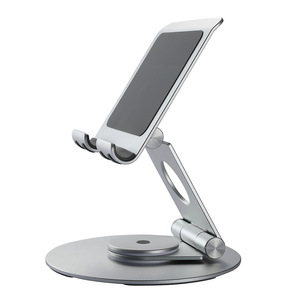 Aluminum Alloy <b>Tablet</b> PC <b>Stand</b> Adjustable 360 Degree Desktop Rotating Holder for Phone and <b>Tablet</b> - Product Image 1