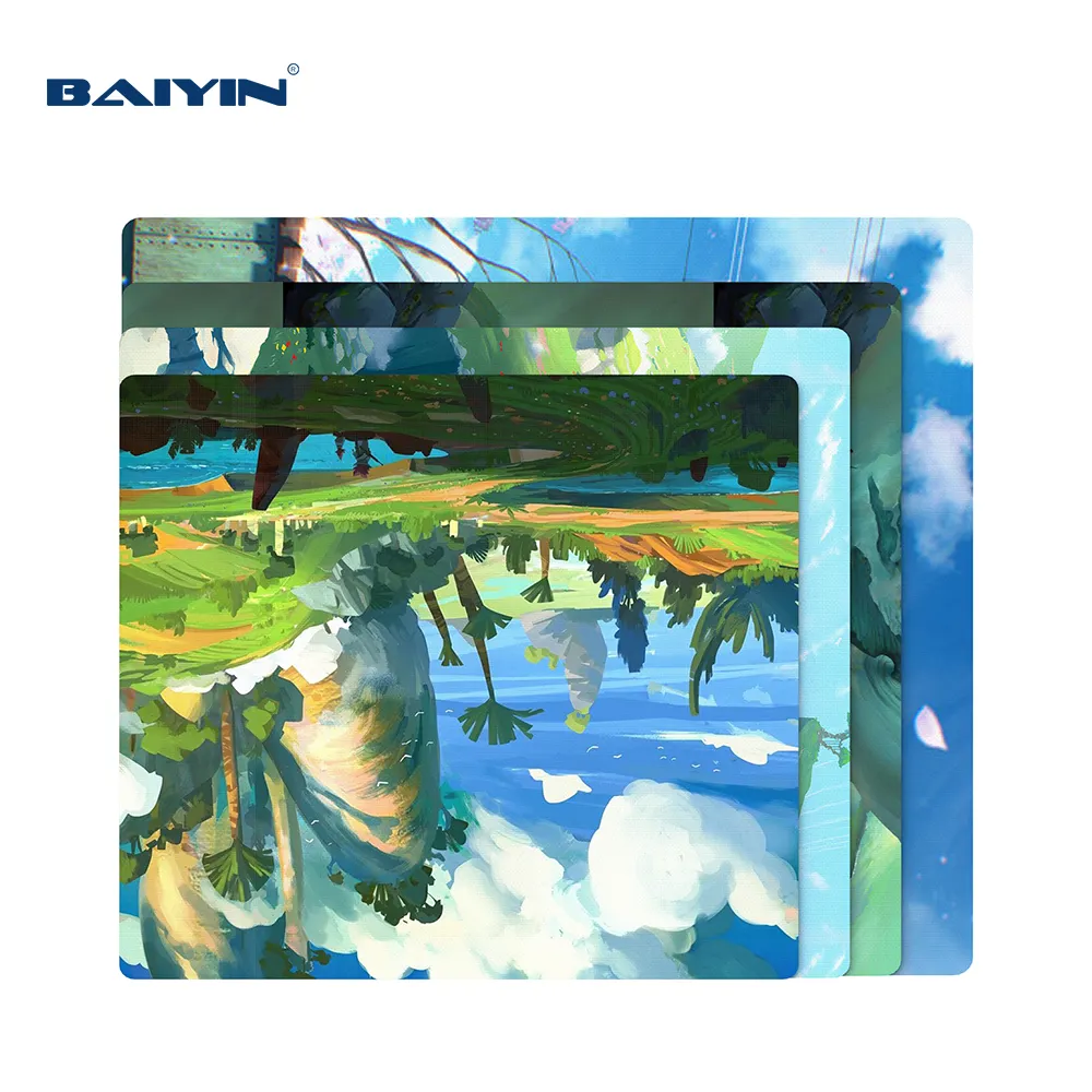 Baiyin Customize Mouse Pad Material Natural Rubber Mouse Pads Blank Sublimation Printed