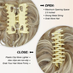 Venta al por mayor de moda elástico para el pelo <span class=keywords><strong>Scrunchie</strong></span> Cola de Caballo pinzas para el pelo moño accesorios Donut Updo Cola de Caballo extensión - Product Image 3