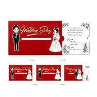 Invitaciones de Boda Deslizantes con Diseño Moderno, Tarjetas Personalizadas con Patrón Personalizado, Papel Impreso con Serigrafía, Regalos de Boda