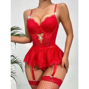Y156 Lingerie Sexy da Donna in Tulle Trasparente e Pizzo, Vestito da Notte, Nuovo Set Lingerie <span class=keywords><strong>per</strong></span> San Valentino e Natale, Fornitura di Fabbrica Disponibile - Product Image 1