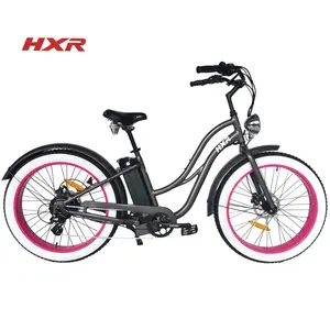 350W Beach Cruiser Electric Bike With 26x4.0 Fat Tire