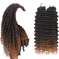 Cabello Virgen 100% con Cutícula Alineada, Más Vendido de Fábrica, para Ondas Profundas, Cabello de Ganchillo con Nudos Milagrosos, Cabello Rizado Sin Nudos Estilo Boho, Tejido de Cabello Virgen