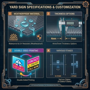 Letrero Reforzado de Prohibido el Paso <span class=keywords><strong>para</strong></span> Límites de Granja, Cartel de Coroplast Resistente, Señalización de Advertencia de Seguridad <span class=keywords><strong>para</strong></span> Exteriores Resistente a la Decoloración - Product Image 4