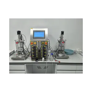 2024最新型号10L实验室玻璃生物反应器BLBIO-GJ型号使用不锈钢底罐单玻璃容器