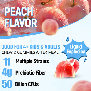 Gomitas Probióticas y Prebióticas Premium con Sabor a Melocotón, Vitamina C, Mantienen el Equilibrio de la Microflora Intestinal para Niños y Adultos - Product Image 6