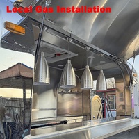 Remorque de restauration en acier inoxydable, cuisine mobile commerciale, camion de cuisine, chariot d'équipement de cuisson, remorque de restaurant