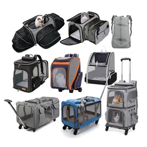 Manufacturer OEM Detachable Portable Soft-sided Airline Approved Dog Cat Pet Carriers Travel Products With Wheels