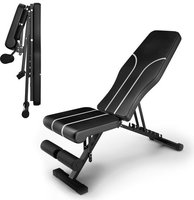 Banc de musculation pliable pour la maison, chaise d'exercice multifonctionnelle réglable, équipement de gym compact pour l'intérieur, table d'entraînement peu encombrante