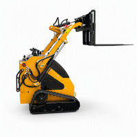 Chargeuse compacte électrique sur chenilles pour travaux agricoles, aménagement paysager et chantiers de construction, mini-chargeuse compacte à batterie